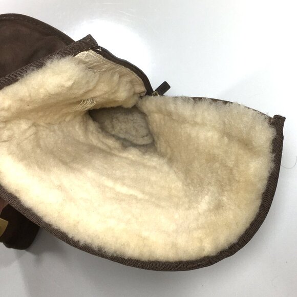 UGG Retro Cargo Winter Snow Boots Womens Size 8 Brown Sheepskin Side Zip 1895 - Picture 10 of 10